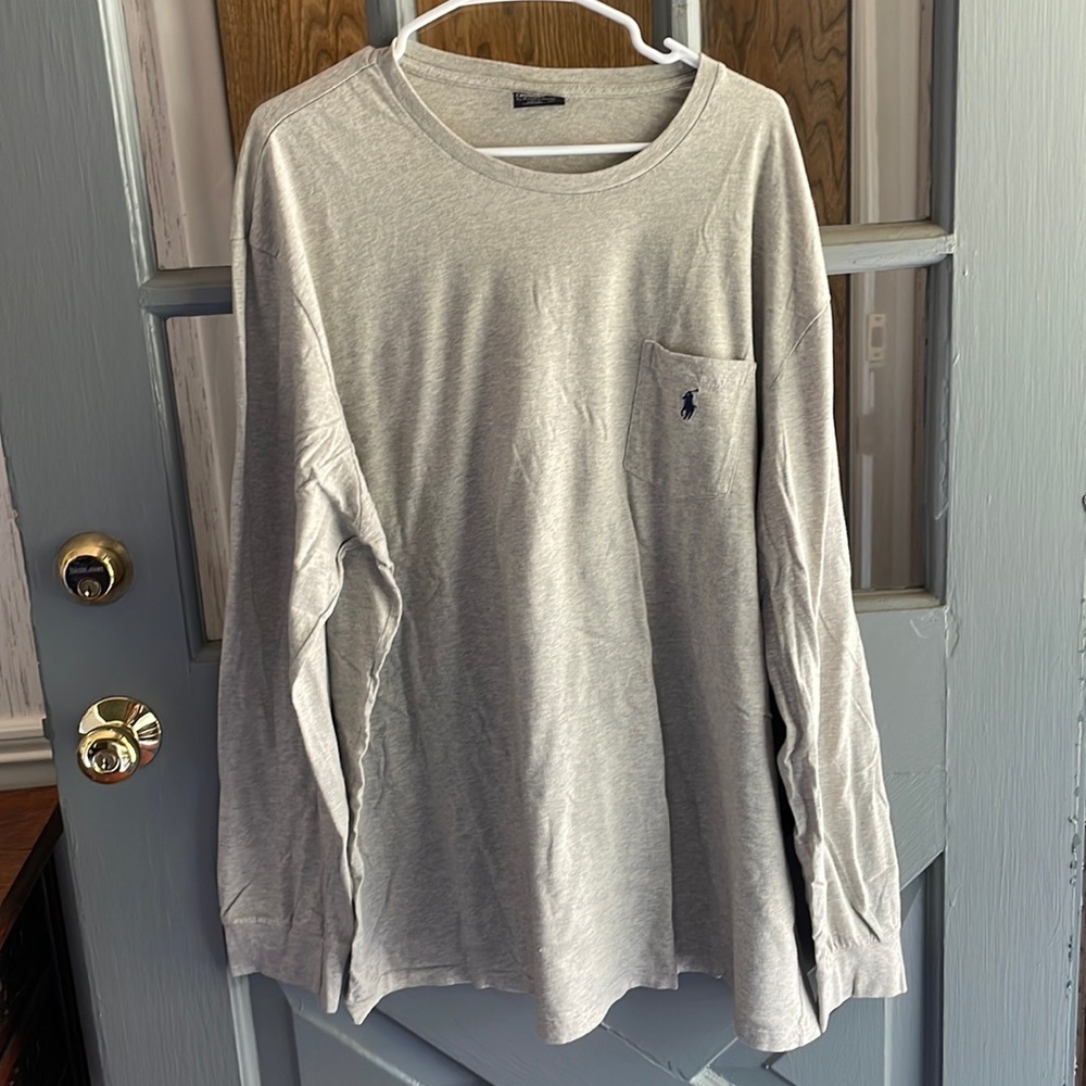 Polo by Ralph Lauren Men’s long sleeve Heather gray shirt size XXL
